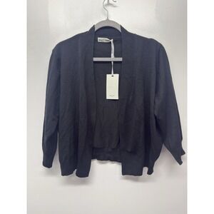 Grace Karin Sweater Open‎ Front Cardigan Black NEW 2XL Viscose Acrylic Blend #45